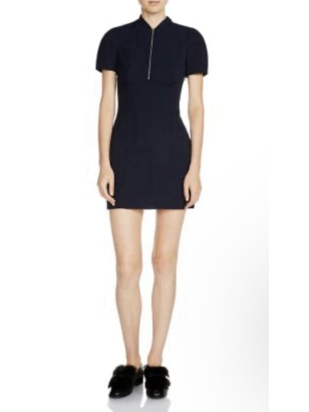Maje Renyo Women’s Seamed Navy Sheath Dress Size 1/ US 2 NWT $440
